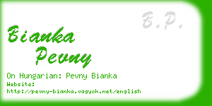 bianka pevny business card